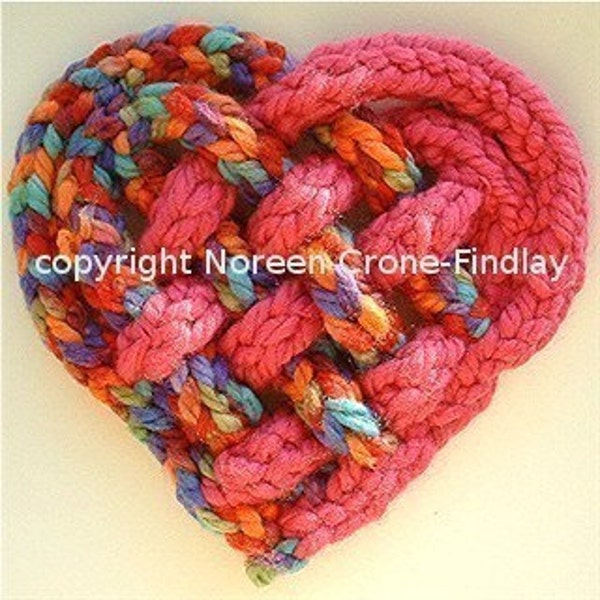 Woven Spool knitted Heart designed by Noreen Crone-Findlay (c)