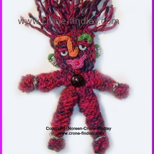 PDF Pattern for Wild and Woolie Spool knitted Doll