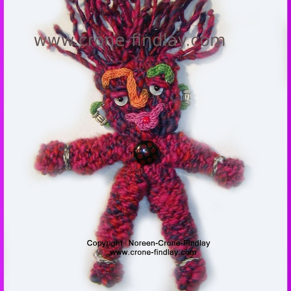 PDF Pattern for Wild and Woolie Spool knitted Doll