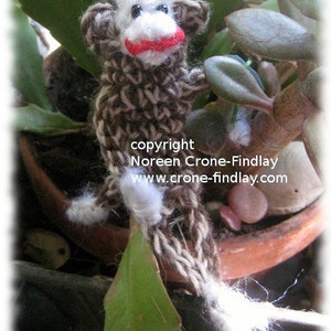 Crocheted Sock Monkey Finger Puppet Pattern by Noreen Crone-Findlay image 2