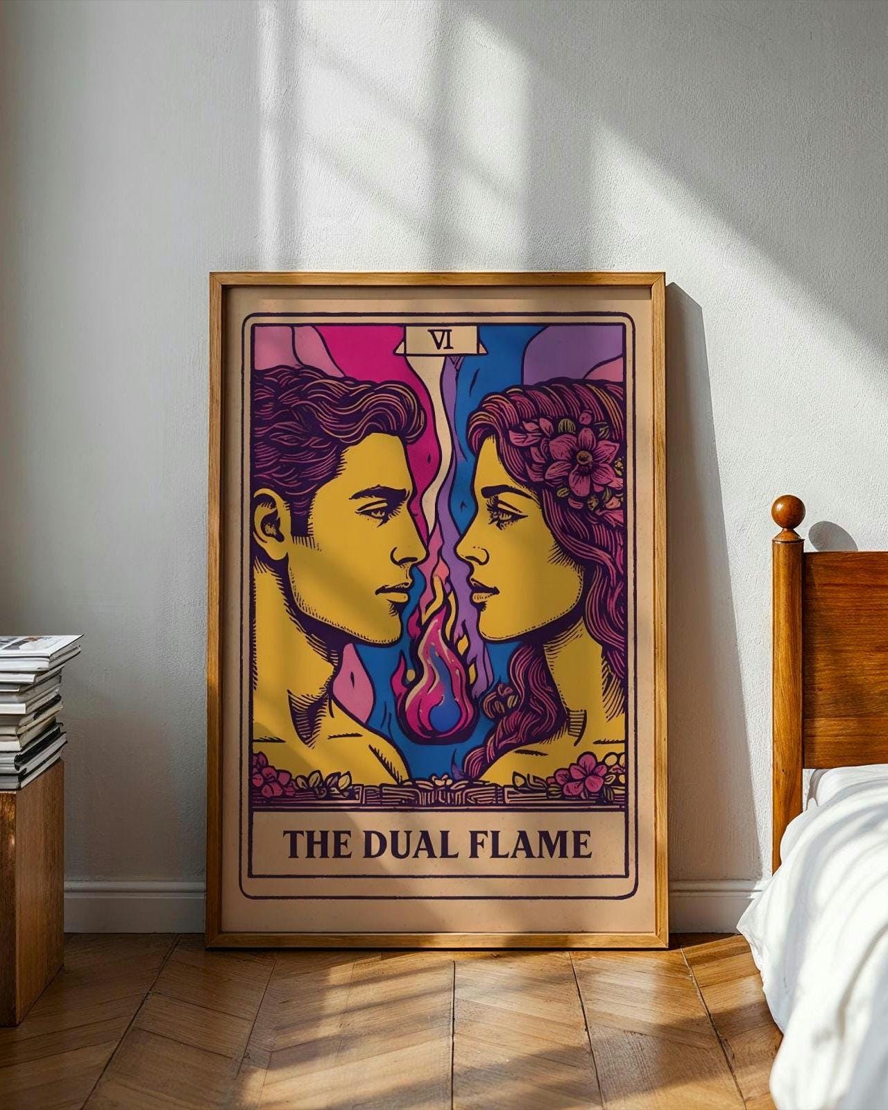 Bisexual Wall art Bi Poster Tarot Queer Wall Art subtle Pride Tarot printable Wall Art Home Decor Poster Lgbtq digital Wall Art art