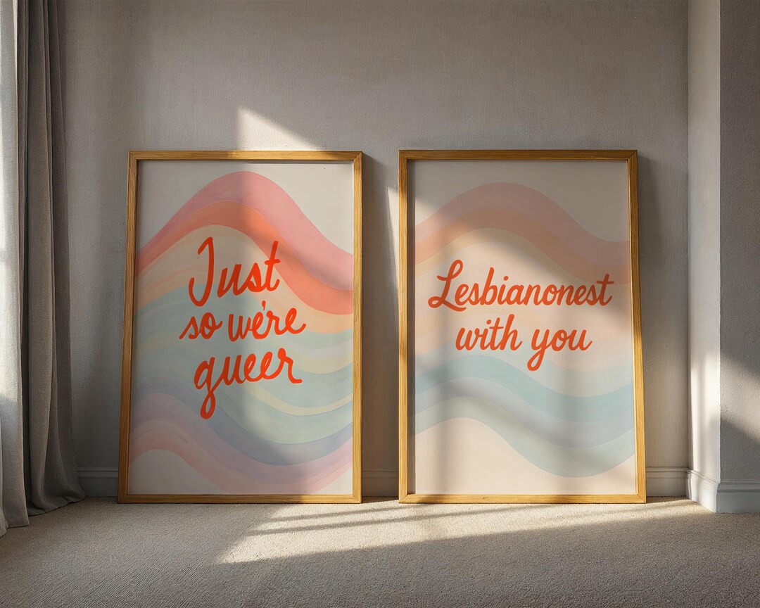 Lesbian Poster Subtle Pride Wall Art Lesbian Wall Art Queer Wall Art ...