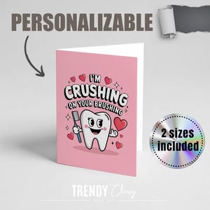 Cadeau personnalisé pour dentistes - Carte citation d'amour drôle | Idée cadeau Saint-Valentin |  Humour romantique d'anniversaire pour les couples et les Galentins.