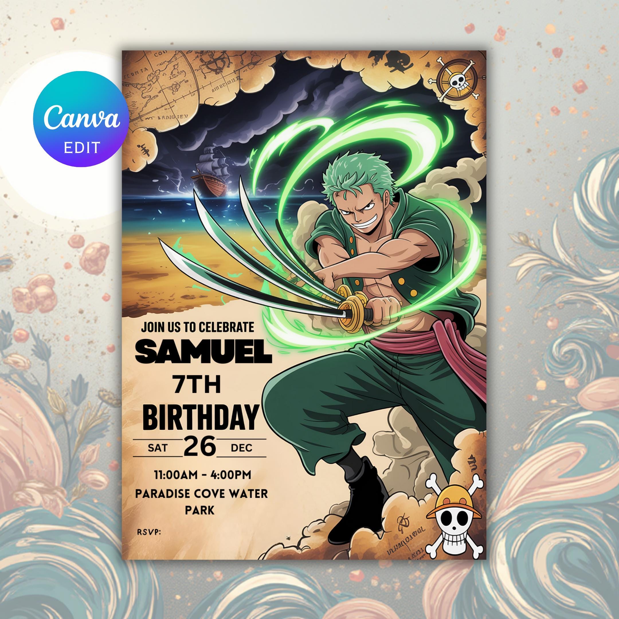 One piece bday greeting card - Etsy 日本