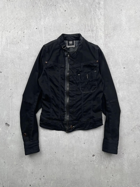 G Star RAW Vintage Denim Bomber Jacket Women's Size XS - Etsy