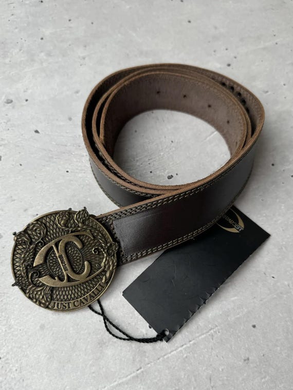 Just Cavalli Vintage Leather Amazing Belt Men display picture 1