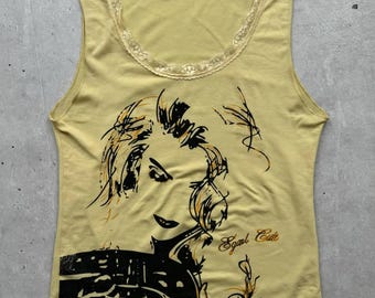 Camiseta sin mangas vintage increíble para mujer talla S