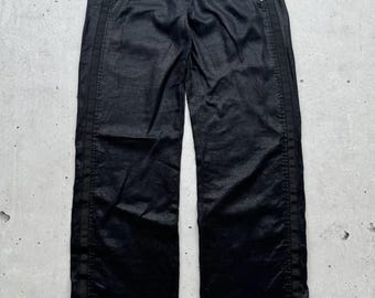 Roberto Cavalli Vintage Waxed Linen Pants Women's Size 27
