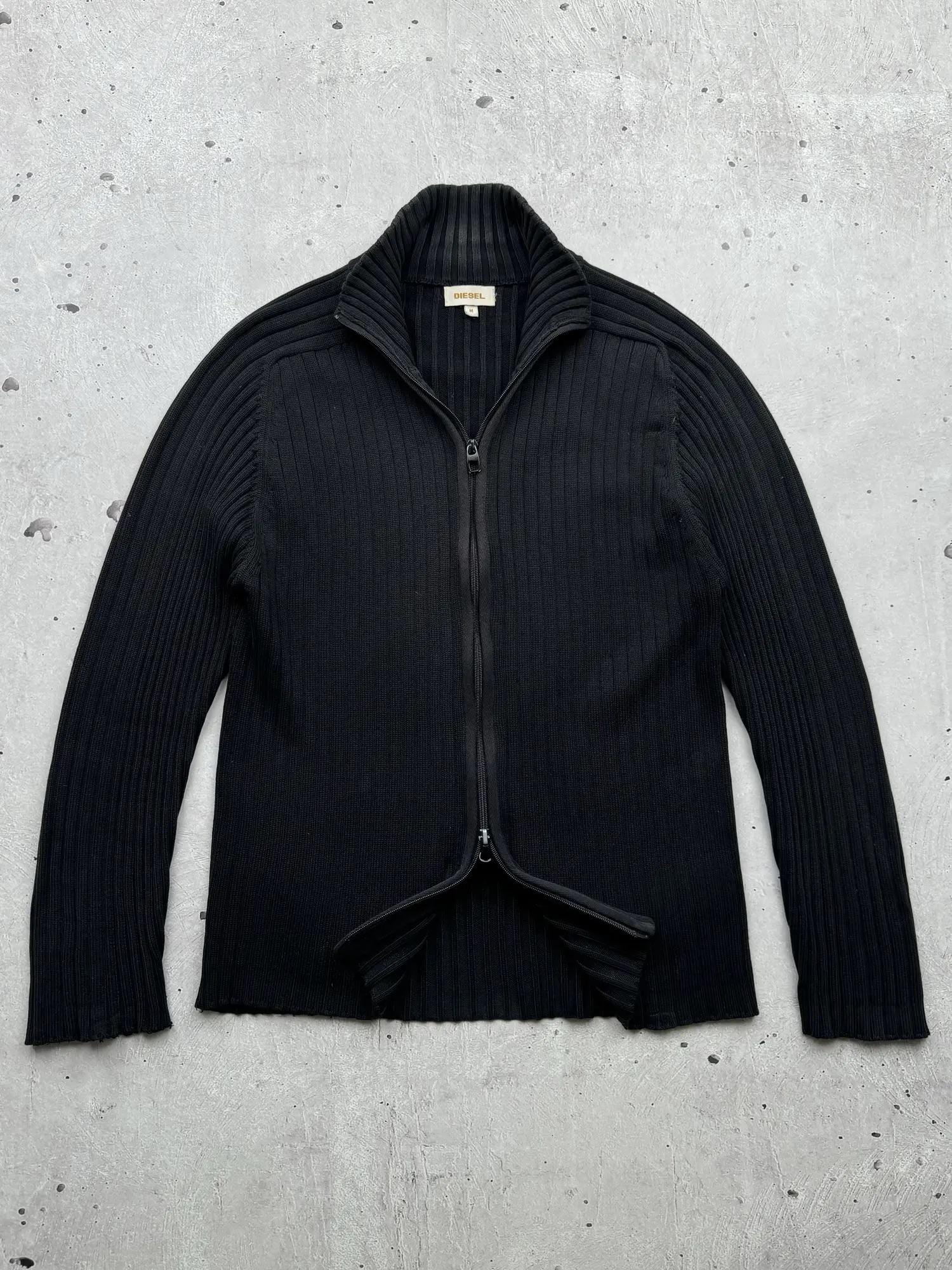 【一部予約！】 Size Men's Cardigan Zip Cotton Knit Vintage Diesel M Etsy - トップス