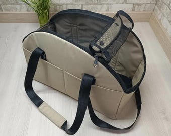 Transportín de viaje para gatos y perros pequeños, bolso Oxford impermeable con correa.
