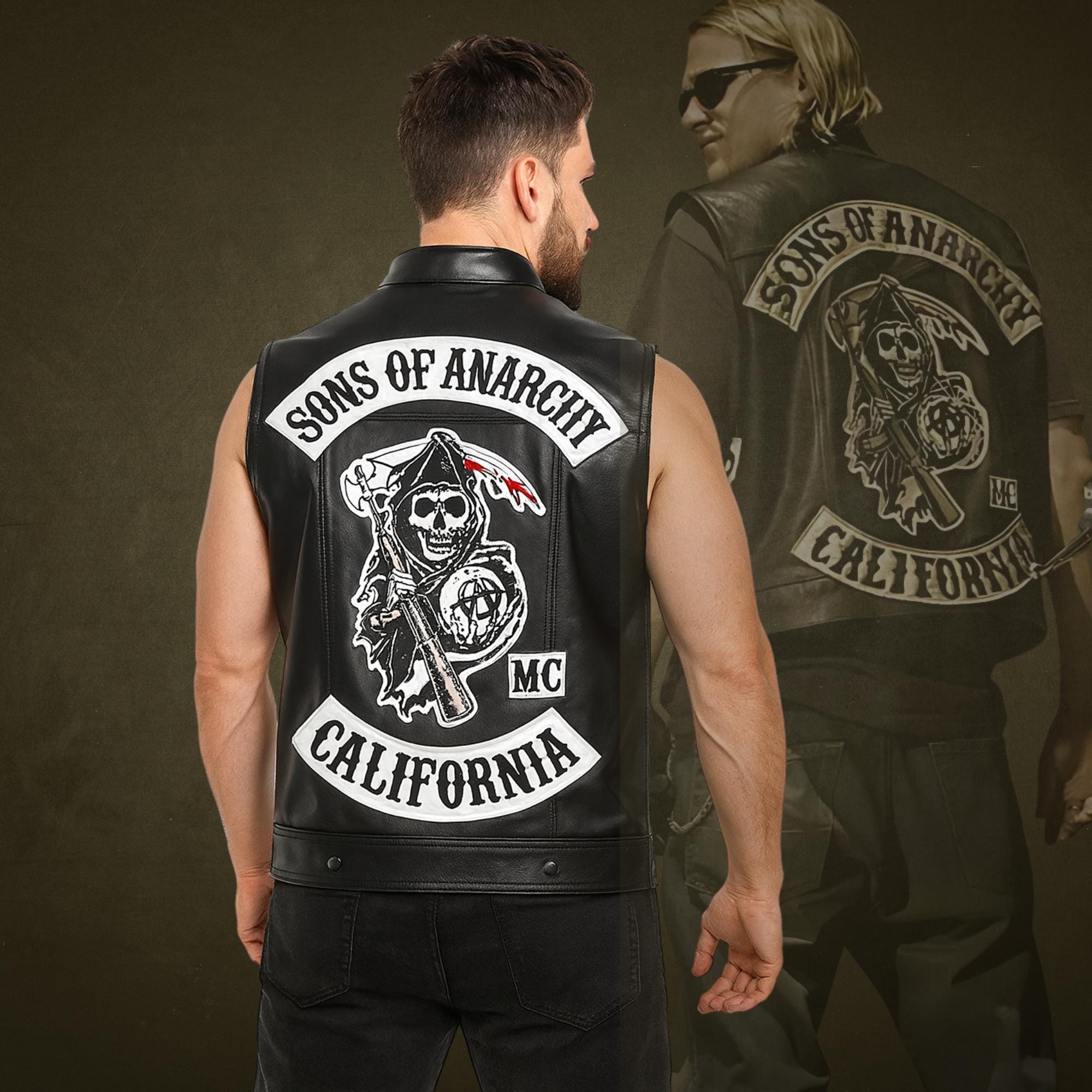 SONS OF ANARCHY レザー ベスト SAMCRO SONS OF ANARCHY レザー ベスト SAMCRO Sons of Anarchy Samcro