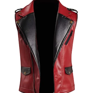 Thor Love And Thunder Leather Vest - Men&#39;s Motorcycle Leather Vest - Men&#39;s Cosplay Leather Vest - Thor Cosplay Leather Vest - Gift For Him