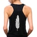 Womens Flowy Racerback Tank Top Feather Design Bella Flowy Tank Top Feather Graphic Yoga Tank Top Small Medium Large Extra Large 2XL