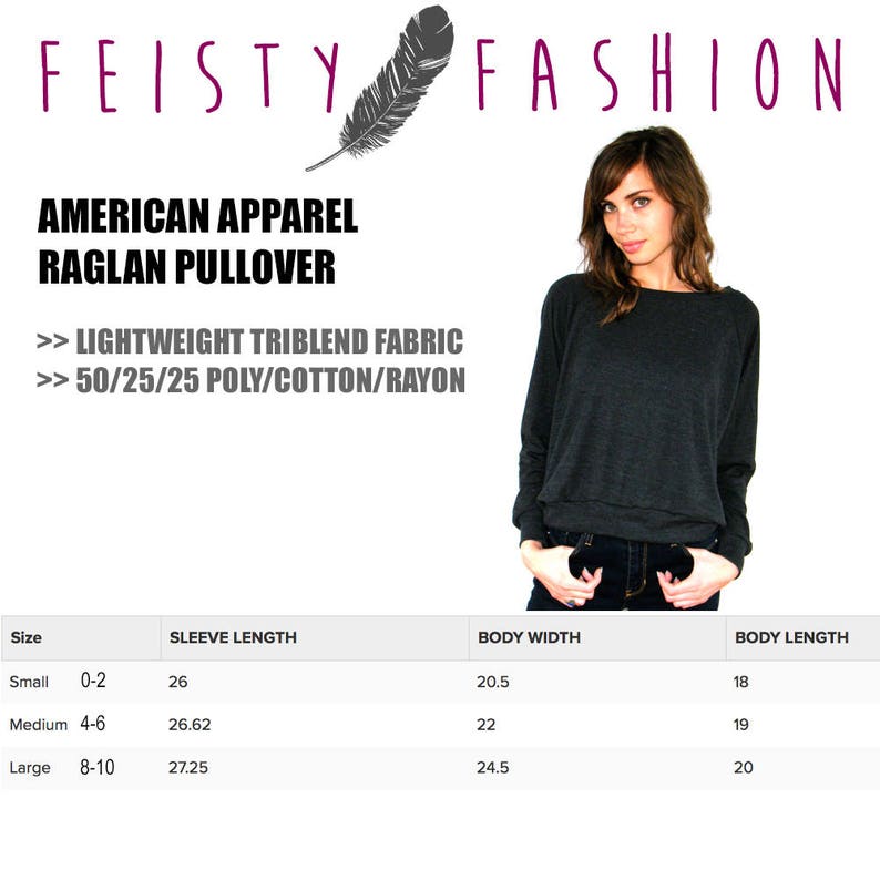 Small Large Womens Long Sleeve Sweatshirt American Apparel Raglan Pullover XS Medium Snowboard Like A Girl