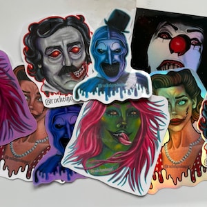 Handmade Stickers - Horror Themed