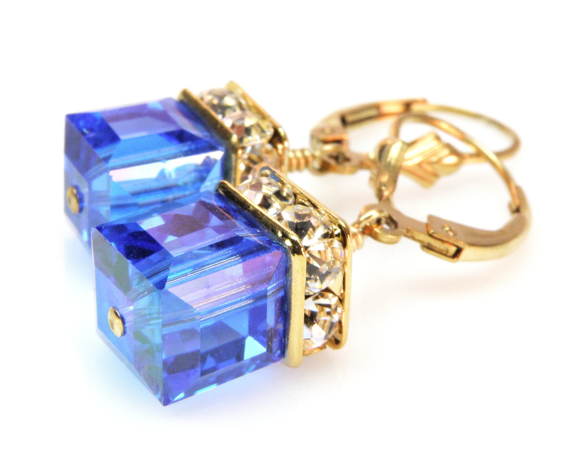 De Cavalier Blue crystal earrings 375 main image 0
