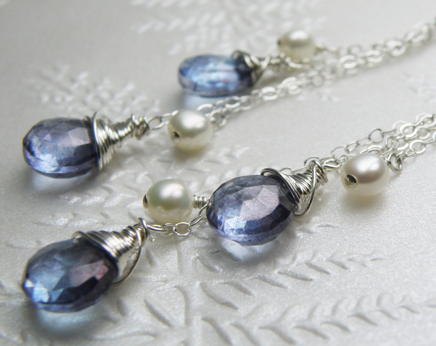 Blue Quartz Earrings Sterling Silver Statement Long Etsy