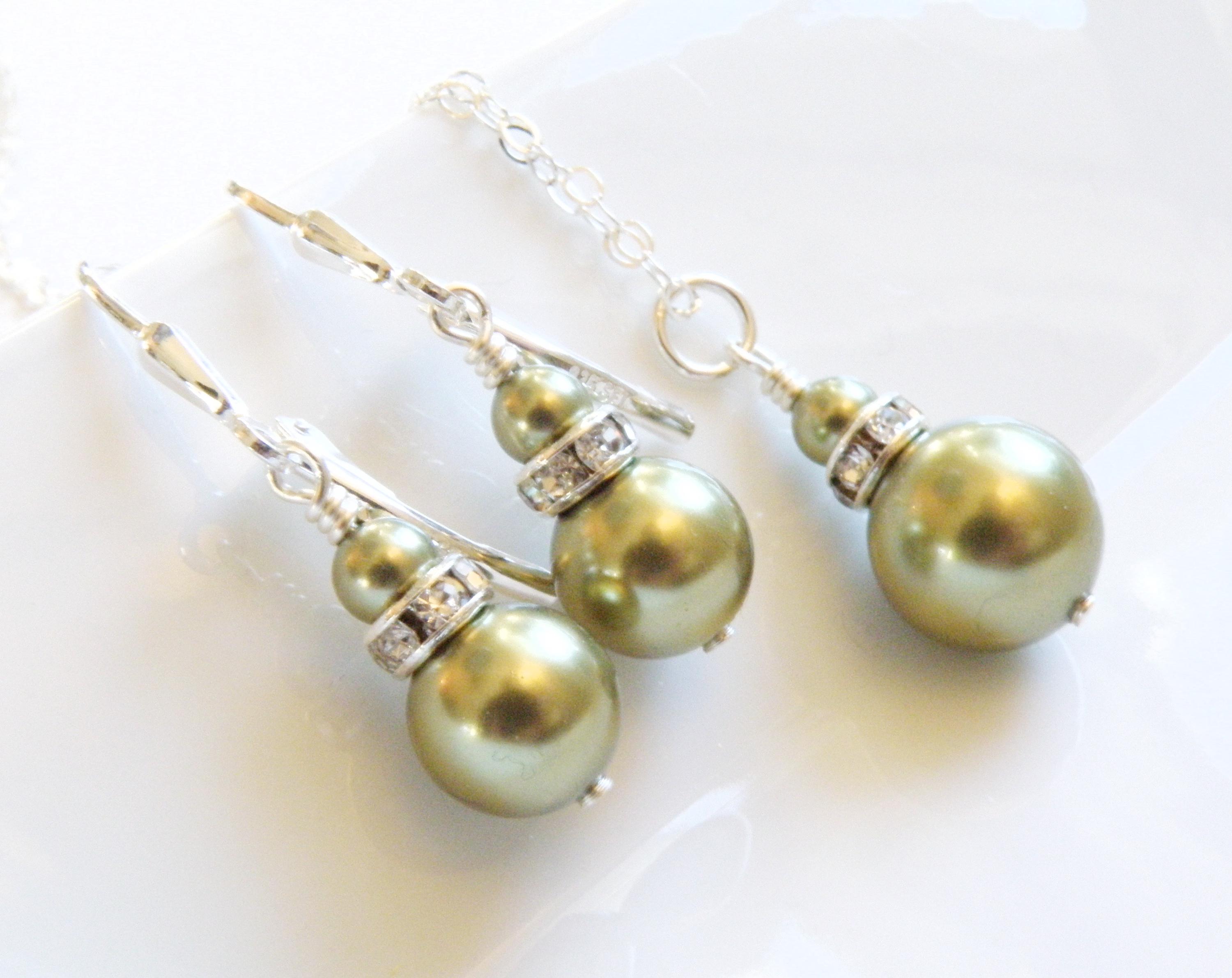 Earrings for Sage Green Dress - Etsy