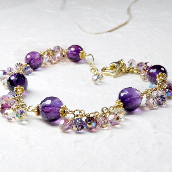 14k Gold-Filled Amethyst February Birthstone Bead Charm 14k Gold-Filled Amethyst February Birthstone Bead Charm