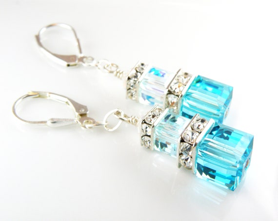 Original de agua dulce perla-Gota Colgante Aros-plata palanca cierre desplegable 4 Colores