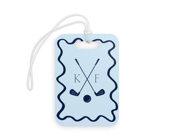 Étiquettes à bagage personnalisées pour sac de golf | Cadeau de golf