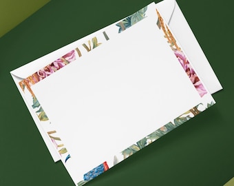 Floral Note Card Set: Vibrant Stationery with Envelopes