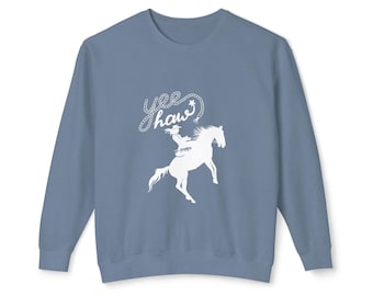 Western Cowgirl Sweatshirt: Unisex Cowboy Graphic Crewneck