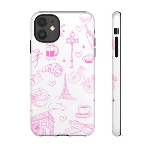 Phone Case, Paris Cityscape iPhone Cover, Eiffel Tower Smartphone Case, Travel Lover Gift, Wanderlust Phone Accessories, France Souvenir