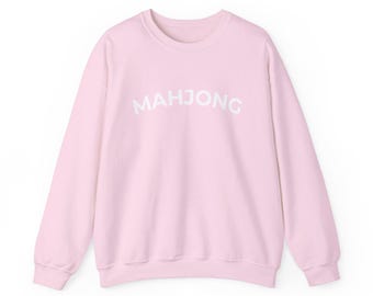 Mahjong Sweatshirt: Unisex Baumwoll-Mischung Rundhalsausschnitt