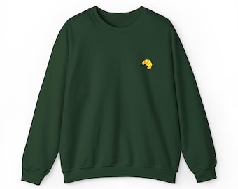 Embroidered Croissant Sweatshirt, French Bakery Jumper, Baked Goods Pullover