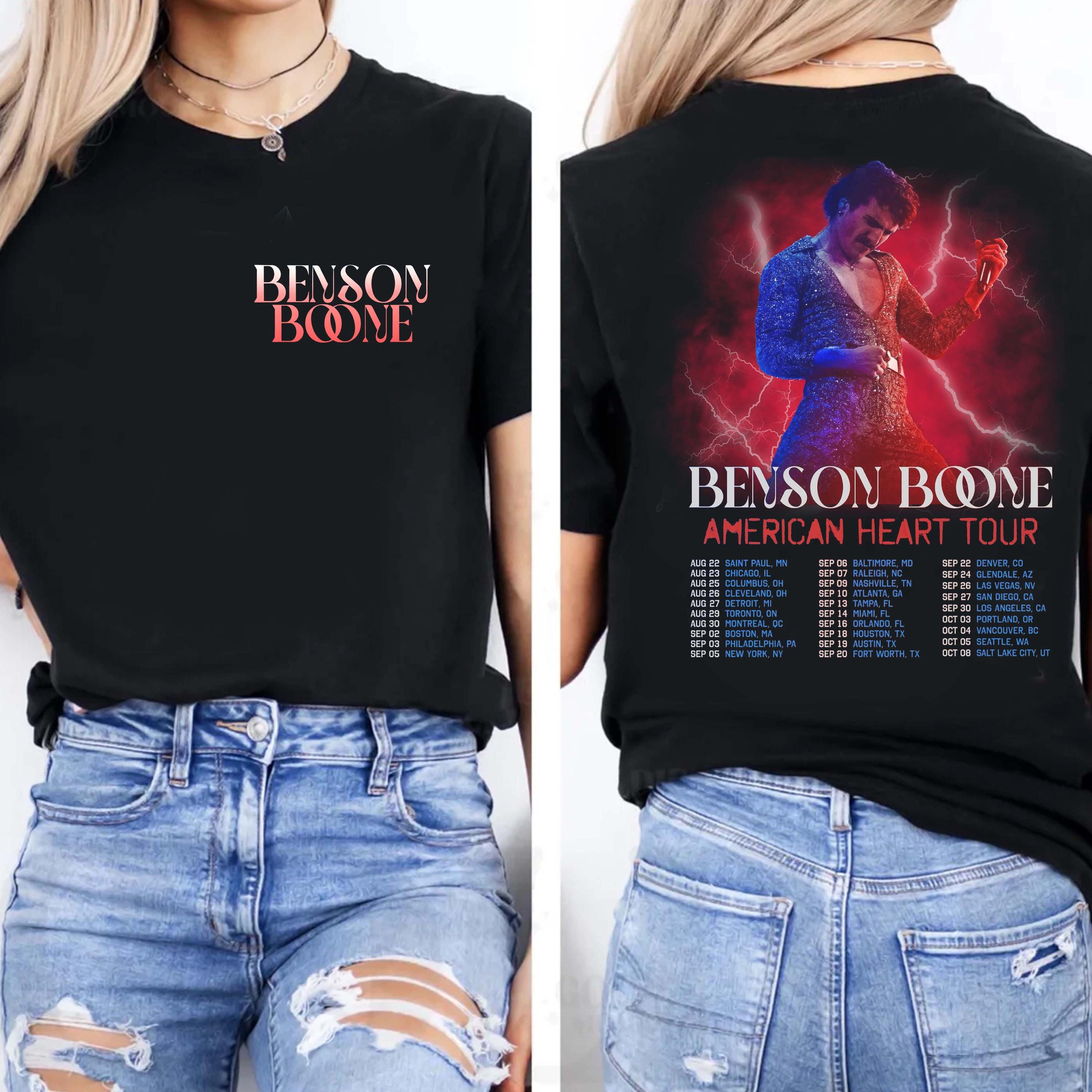 Benson Boone American Heart Tour Shirt,benson Boone Tshirt