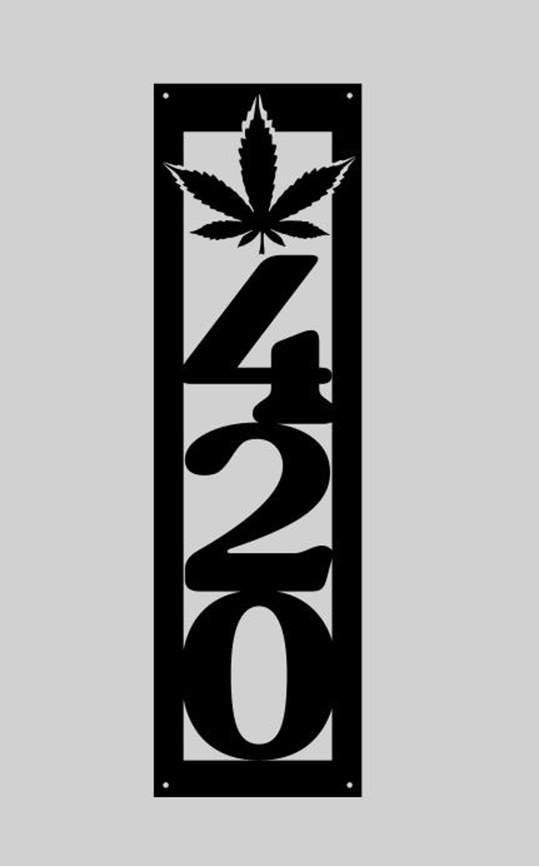 Svg/dxf Digital File - 420 Potleaf Sign 7x24 - - Etsy