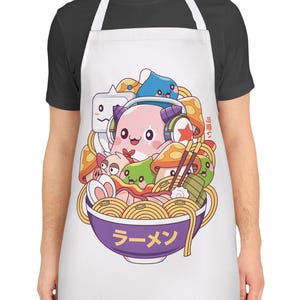 Maple World Monsters Ramen SCHÜRZE 100% Polyester // Maplestory Video Game // Pink Bean // Slime // Orange Mushroom // Ragnarök Online