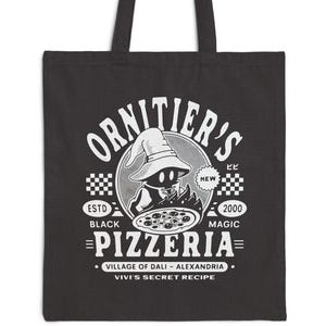 The Ornitier Pizzeria Grunge Baumwoll Canvas Einkaufstasche // Final Fantasy IX Videospiel // Vivi // Black Mage // Final Fantasy 9 // Mmorpg