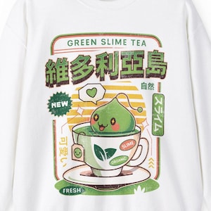 Ramuramu Valley Grüner Tee Unisex Rundhals-Sweatshirt // Maplestory Videospiel // Gaming // Gamer // Slime // Pink Bean // Zakum Helm