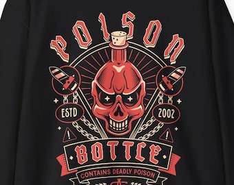 Poison Bottle Crest Unisex Crewneck Sweatshirt // Ragnarok Online Video Game // Gaming // Gamer // Ragnarok Eternal Love // Slime // Poring