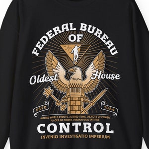 Paranatural Oldest House Crest Unisex Crewneck Sweatshirt // Control Video game // Gaming // Federal Bureau Of Control // Jesse Faden // FBC