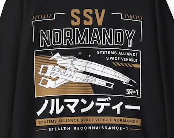 Ssv Normandy 美的ユニセックス クルーネック スウェットシャツ // マスエフェクト ビデオゲーム // ゲーム // ゲーマー // コマンダー シェパード // N7 / システム アライアンス