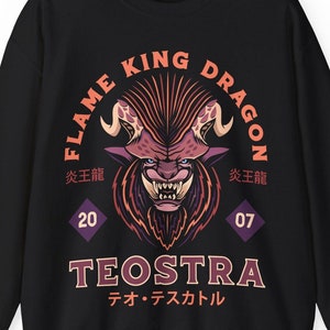 Teostra Emblem Unisex Crewneck Sweatshirt // Monster Hunter Video game // Gaming // Pukei Pukei // Monster Hunter Wilds // Deviljho / Felyne