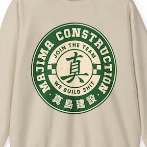 Majima Construction Emblem Unisex Crewneck Sweatshirt // Yakuza Video game // Gaming // Gamer // Goro Majima // Kiryu Kazuma / Like A Dragon