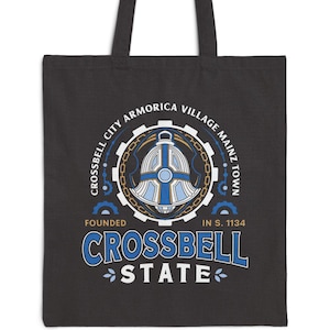 Crossbell State Crest Cotton Canvas Tote Bag // The Legend Of Heroes Video Game // Trails In The Sky // Ys // Gamer // Gaming / Bracer Guild