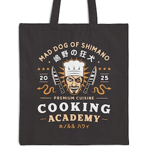 One Eyed Demon Cooking Emblem Cotton Canvas Tote Bag // Yakuza Video Game // Goro Majima // Ono Michio // Kiryu Kazuma // Pirate In Hawaii