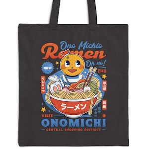 Ono Michio Ramen Cotton Canvas Tote Bag // Yakuza Video Games // Like a Dragon // Pirate Yakuza In Hawaii // Goro Majima // Kazuma Kiryu