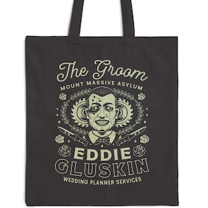Mount Massive Asylum Groom Cotton Canvas Tote Bag // The Outlast Trials Video Game // Leland Coyle // Survival // Eddie Gluskin // Murkoff