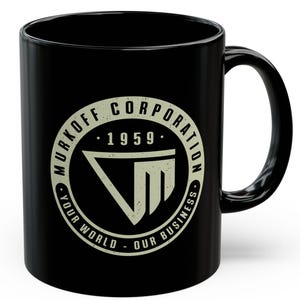 Murkoff Corporation Emblem Black Mug (11oz or 15oz) // Outlast Video game // Gaming // Gamer // The Outlast Trials // Mount Massive Asylum