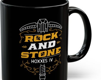 Hoxxes IV Emblem Black Mug (11oz or 15oz) // Deep Rock Galactic Video Game // Gaming // Gamer // Minig / Deep Rock Galactic Survivor / Dwarf