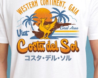 Costa Del Sol Vintage Unisex T-Shirt // Final Fantasy Videospiel // Gaming Tee // Gamer T-Shirt // Cactuar // Cactilio // Final Fantasy VII