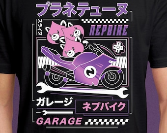 Camiseta unisex estética de Planeptune Garage // Videojuego Neptunia // Camiseta de juego // Camiseta de jugador // Hyperdimension Neptunia // Camiseta Nep