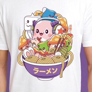 Maple World Monsters Ramen Unisex T-Shirt // Maplestory Videospiel // Gaming Tee // Gamer T-Shirt // Pink Bohne // Slime // Orange Mushroom