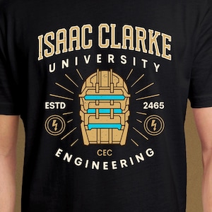 Isaac Clarke University Emblem Unisex T-Shirt // Dead Space Video game // Gaming Tee // Gamer T-Shirt // Plasma Cutter // The Marker
